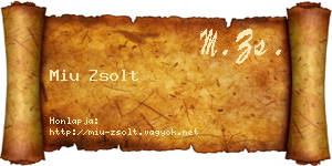 Miu Zsolt névjegykártya